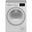BEKO Uscator de rufe Beko, Pompa de caldura, 8 kg, 15 programe, Clasa C, RecycledDry, Motor ProSmartT Inverter, OptiSense, Aquawaver, Alb