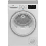 BEKO Uscator de rufe Beko, Pompa de caldura, 8 kg, 15 programe, Clasa C, RecycledDry, Motor ProSmartT Inverter, OptiSense, Aquawaver, Alb