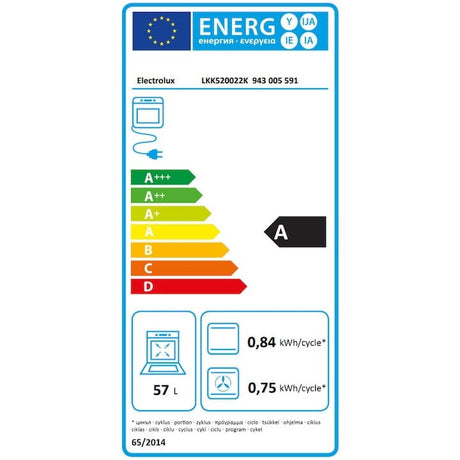Electrolux Aragaz Electrolux, Mixt, 4 arzatoare, Siguranta plita, Aprindere integrata, Timer mecanic, Iluminare cuptor, Grill, Clasa A, 50 cm, Negru