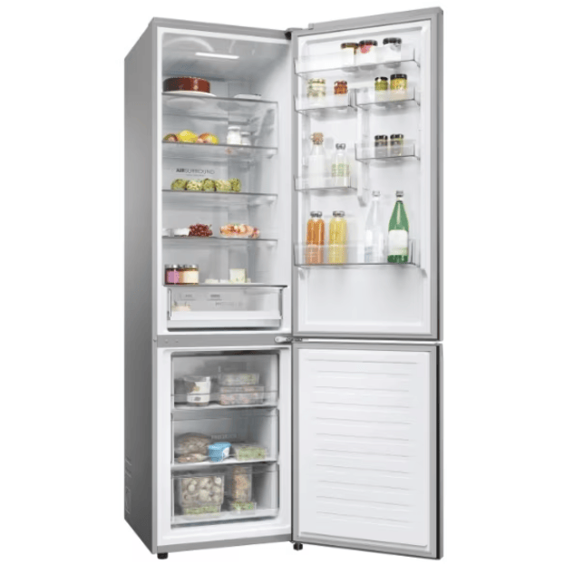 HAIER Combina frigorifica HAIER, No Frost, 406 l, H 205 cm, Clasa D, Wi-Fi, dark inox