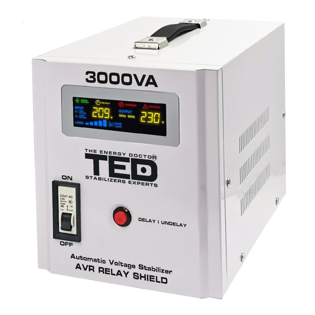 PC-Doc.ro Stabilizator tensiune Stabilizator Tensiune TED Electric DZ082823 | 3000VA, AVR, Protectie Supratensiune