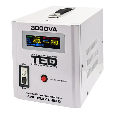 PC-Doc.ro Stabilizator tensiune Stabilizator Tensiune TED Electric DZ082823 | 3000VA, AVR, Protectie Supratensiune