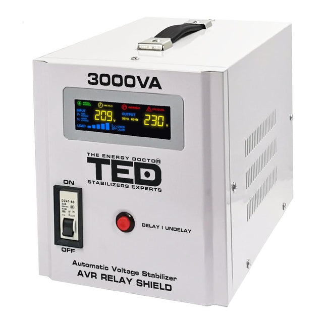 PC-Doc.ro Stabilizator tensiune Stabilizator Tensiune TED Electric DZ082823 | 3000VA, AVR, Protectie Supratensiune