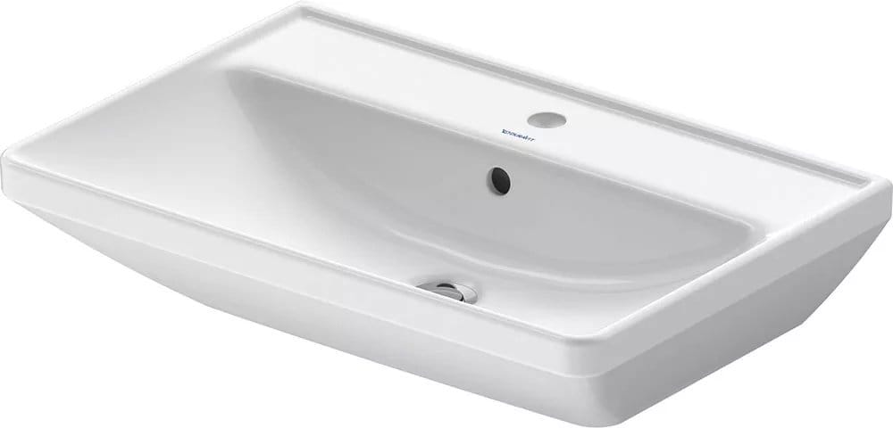 Duravit Lavoar Duravit, Washbasin 650mm D-Neo white with of, with tp, 1 th, montare pe perete, cu preaplin, gaura pt baterie, alb
