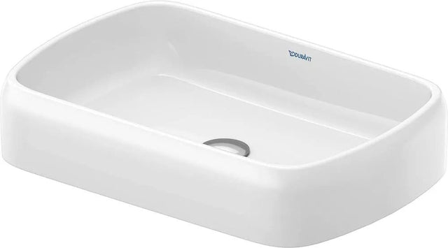 Duravit Lavoar Duravit, Above cb overstretched 60cm Qatego white w/o OF, w/o TP, ground, montare pe blat, oval, alb