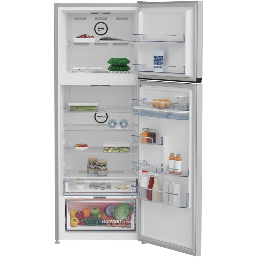 Beko Frigider Frigider Beko B5RDNE504LDM | 477L, Clasa E, NoFrost, Dozator Apa, Glossy Grey, 70x74.6x186.5cm
