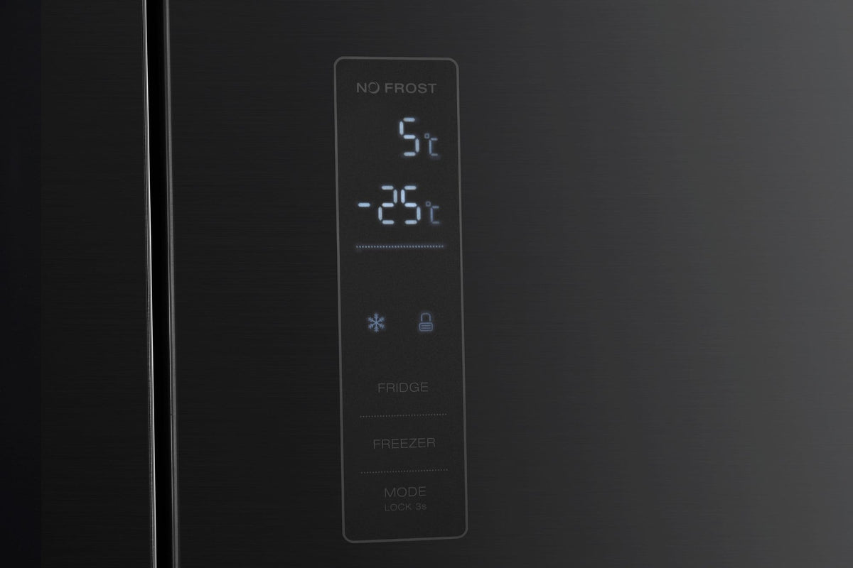 Beko Side by side Frigider Side by Side Beko GNO4031GS | 4 usi, 421L, NeoFrost, Clasa E, Sticla antracit