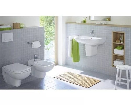 Duravit Vas wc + capac Duravit, Toilet wall mounted D-Code seat and cover with soft closure, suspendat, evacuare orizontata, cu capac (0067390000), soft close, alb
