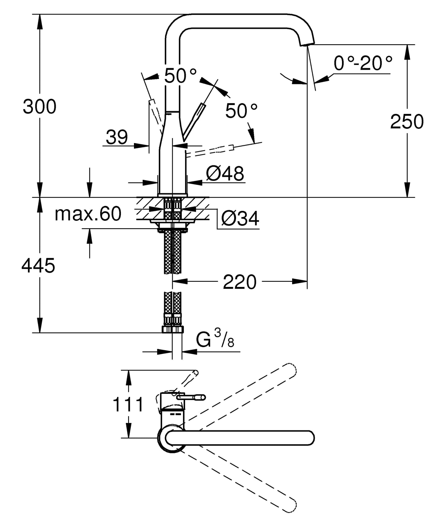 Grohe Baterie chiuveta Baterie Bucatarie Grohe Essence 30269DL0 | Monocomanda, Pipa Inalta, Brushed Warm Sunset