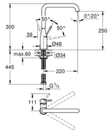 Grohe Baterie chiuveta Baterie Bucatarie Grohe Essence 30269DL0 | Monocomanda, Pipa Inalta, Brushed Warm Sunset