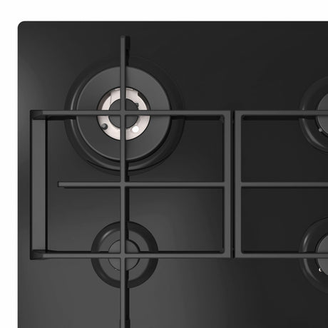 Master Kitchen Plita incorporabila Plita incorporabila Master Kitchen MKHG 6031ED-TCBK | 60 cm, 4 arzatoare, gratare fonta, sticla neagra