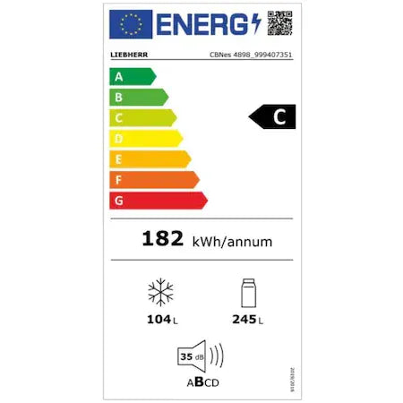 PC-Doc.ro Combina frigorifica Combina frigorifica Liebherr CBNes 4898 | 338L, No Frost, BioFresh, Clasa C, 60x66.5x201cm