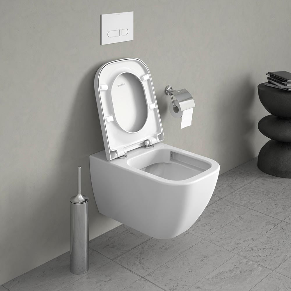 Duravit Capac WC Capac WC Duravit Happy D.2 0064590000 | Soft Close, Balamale Inox, Dreptunghiular, Alb