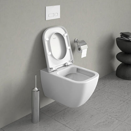 Duravit Capac WC Capac WC Duravit Happy D.2 0064590000 | Soft Close, Balamale Inox, Dreptunghiular, Alb