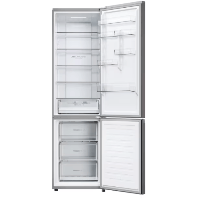 HAIER Combina frigorifica HAIER, No Frost, 406 l, H 205 cm, Clasa D, Wi-Fi, dark inox