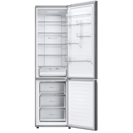 HAIER Combina frigorifica HAIER, No Frost, 406 l, H 205 cm, Clasa D, Wi-Fi, dark inox
