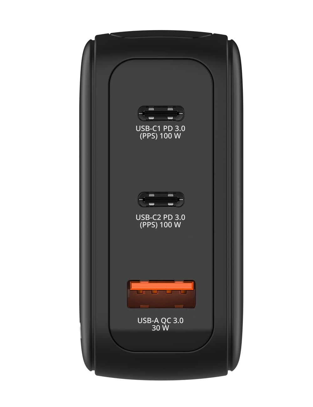 Verbatim Incarcator USB Adaptor de calatorie mini Verbatim 30239, GaN, 100W, display, USB-C1/C2 PD 3.0 pana la 100W, USB-A QC 3.0 pana la 30W, negru