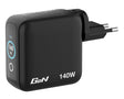 Verbatim Incarcator USB Adaptor de calatorie mini Verbatim 30240, GaN, 140W, display, USB-C1/C2 PD 3.0 pana la 140W, USB-C3 PD 3.0 pana la 40W, USB-A QC 3.0 pana la 30W, negru