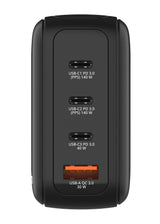 Verbatim Incarcator USB Adaptor de calatorie mini Verbatim 30240, GaN, 140W, display, USB-C1/C2 PD 3.0 pana la 140W, USB-C3 PD 3.0 pana la 40W, USB-A QC 3.0 pana la 30W, negru
