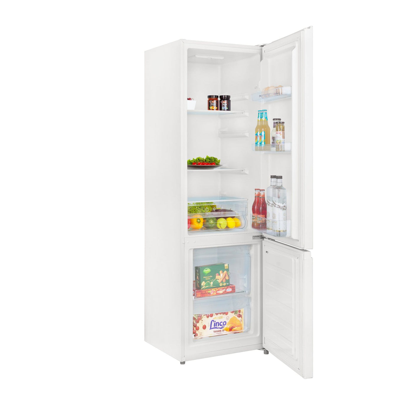Daewoo Combina frigorifica Combina frigorifica Daewoo DLF-260MEW | 260L, Clasa E, LED, Usi reversibile, 56.8x54.7x177.3cm