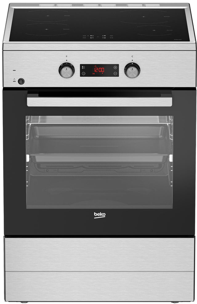 Beko Aragaz Aragaz Beko FSM69301SXT | Plita inductie, Cuptor electric 72L, 8 functii, 60cm, Inox