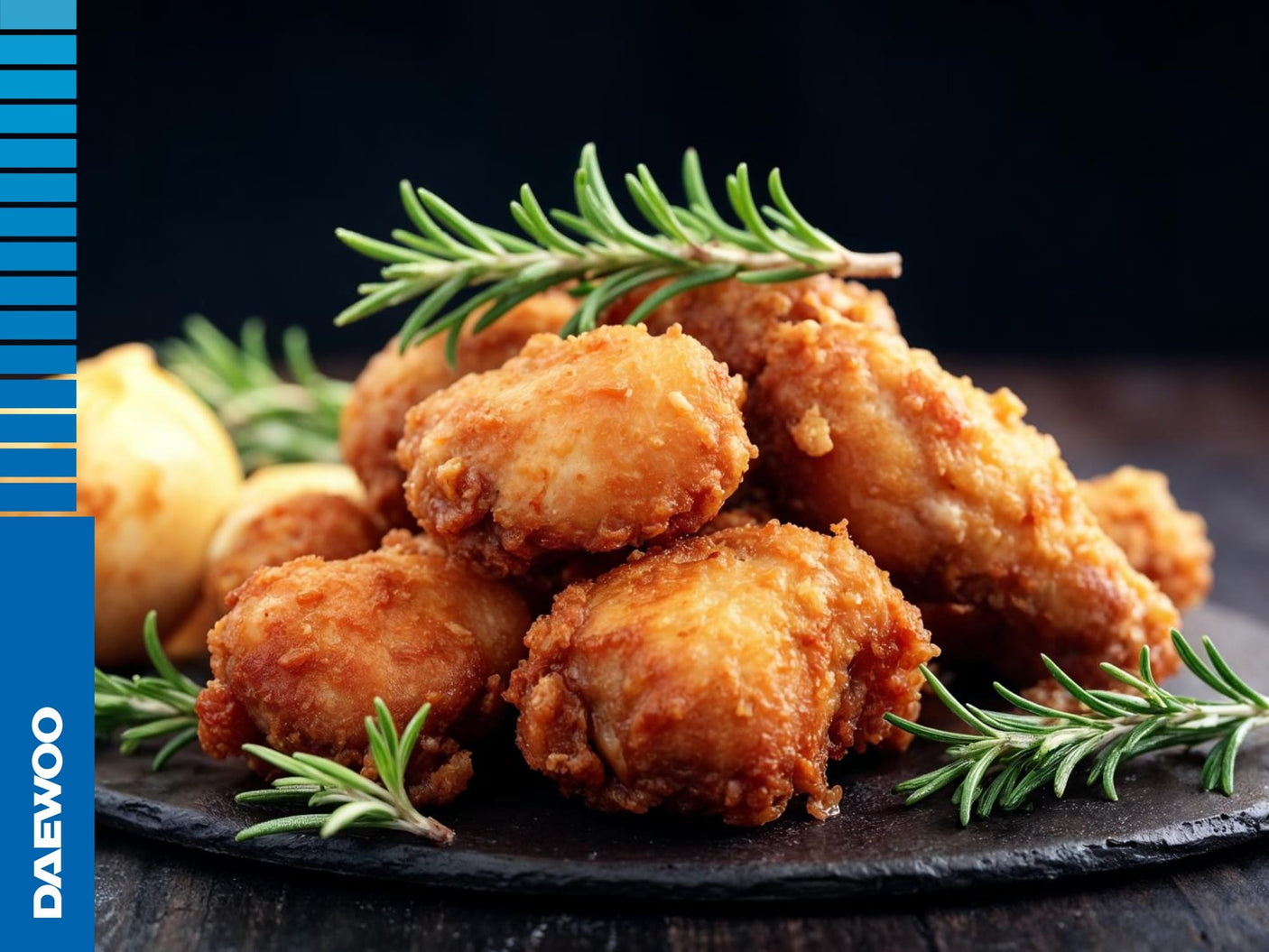 Daewoo Air Fryer Friteuza Daewoo DAF2X1100LRB | 2x5L, 2x1100W, 8 Programe, 80-200°C