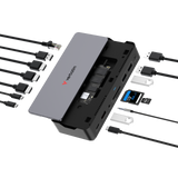 Docking Station USB-C Verbatim CDS-15SSD 32174 | 15 Porturi, SSD 256GB Inclus