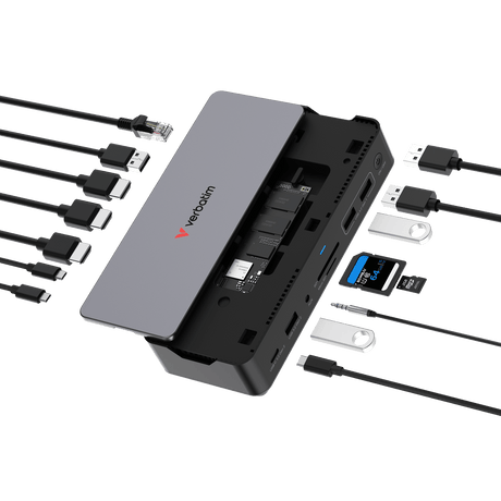 Verbatim HUB Hub USB-C Verbatim 32174 | 15 Porturi, SSD 256GB