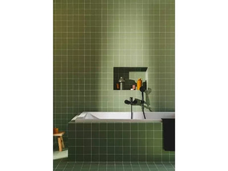 Roca Baterie cada Roca, Gama Cala, cartus ceramic, levier metalic, diverter, monocomanda, alb