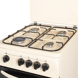 NobeLTek Cooking Aragaz Nobeltek, 50x60, plita si cuptor pe gaz, siguranta plita si cuptor, echipat cu diuze GPL, diuze GN de schimb, capac tabla, bej