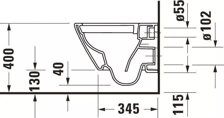 Duravit Vas wc Duravit, Toilet wm compact 480 mm D-Neo, white, rimless, wd-model, suspendat, evacuare orizontala, fara capac (0021610000, 0021690000), alb
