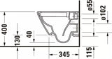 Duravit Vas wc Duravit, Toilet wm compact 480 mm D-Neo, white, rimless, wd-model, suspendat, evacuare orizontala, fara capac (0021610000, 0021690000), alb