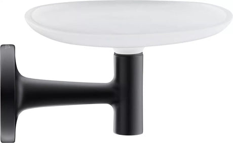 Duravit Savoniera Duravit, Soap shelf Starck T, incl. white frosted black matte, montare pe perete, fixare ascunsa, metal/sticla, negru mat
