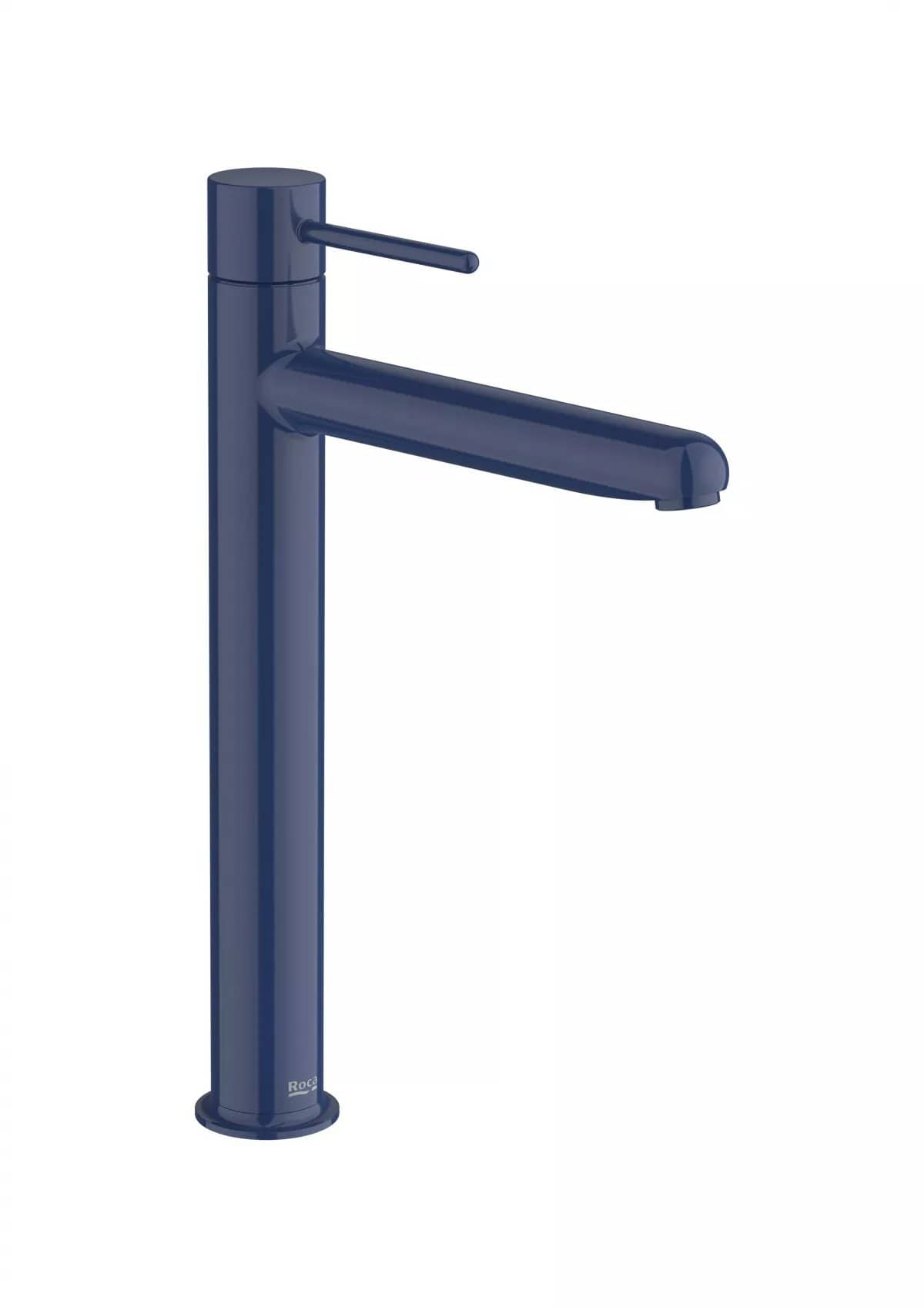Roca Baterie lavoar Roca, Gama NU, monocomanda, marime XL, levier metalic PIN, cartus ceramic, fara set de evacuare, cobalt blue, albastru