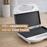 Daewoo SDA Sandwich maker Sandwich Maker Daewoo DSM25W | 800W, Placi Neaderente, Termostat, Alb