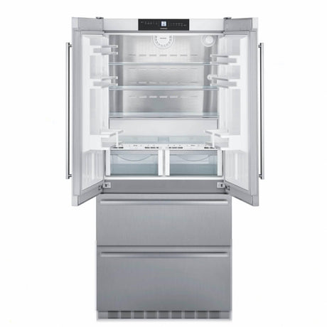 Liebherr Combina frigorifica, Gama: PremiumPlus, Clasa energetica: A++, Clasa climatica: SN-T, Culoare: inox, DuoCooling, Capacitate neta totala: 480, Capacitate neta racitor: 364, din care capacitate neta BioFresh: 69, Capacitate neta congelator: 116, Tip congela