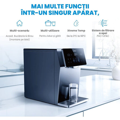 Midea Purificator Purificator Apa Midea JL2245T-E-IOT | Blat, Filtre PAC & UF+C, 3-93°C, App Control