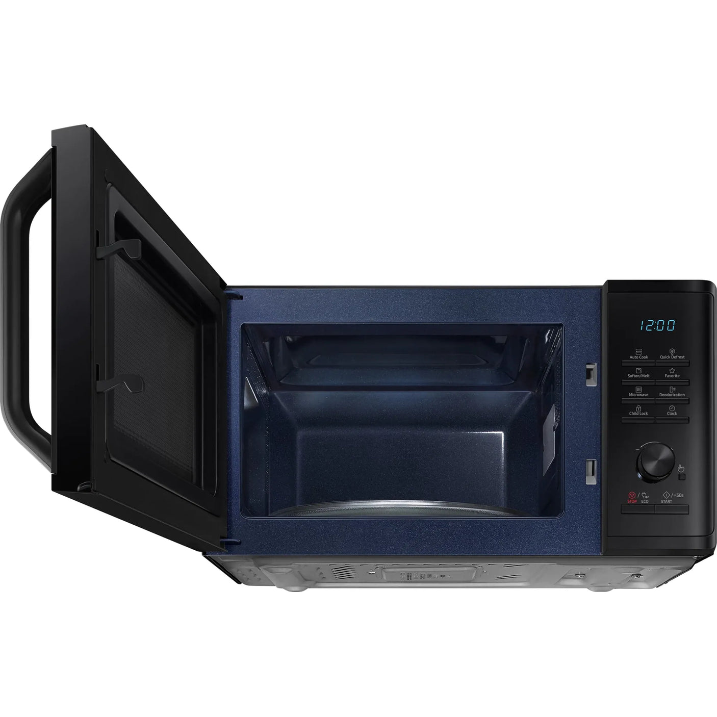 Samsung Cuptor cu microunde Samsung Solo, 23 L, 800W, Quick Defrost, interior ceramic, afisaj LED, Negru
