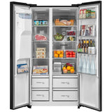 TOSHIBA Frigider Side by Side Toshiba 582 l (380+202), Clasa E, No Frost, Ice Maker 3 în 1, Wi‑Fi, Inox Negru