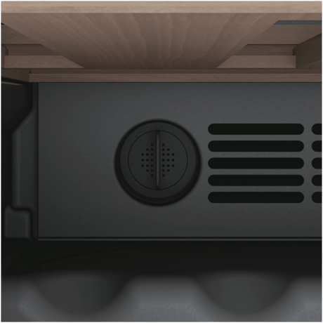 HAIER Racitor de vinuri HAIER, 42 sticle, conectivitate WiFi, clasa G, LED, dual zone, usa reversibila, H 82 cm, negru