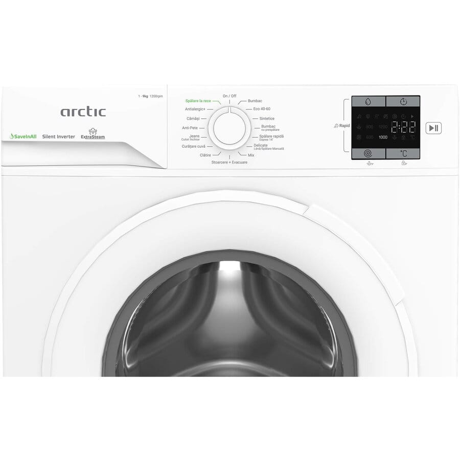 ARCTIC Masina de spalat rufe Masina de spalat rufe Arctic APLM1WFSU19210W | 9kg, 1200RPM, Inverter, Steam, A