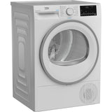 BEKO Uscator de rufe Beko, Pompa de caldura, 8 kg, 15 programe, Clasa C, RecycledDry, Motor ProSmartT Inverter, OptiSense, Aquawaver, Alb