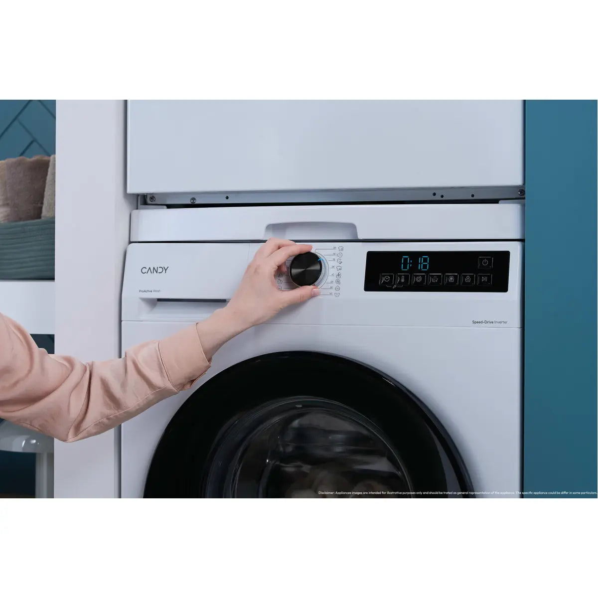 Masina de spalat rufe Slim Candy GD 27SB7-S | 7kg, 1200RPM, Inverter, Clasa A, Alb