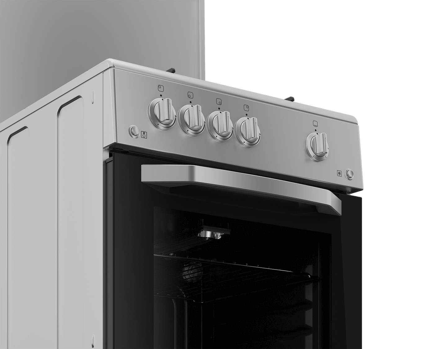 ARCTIC Aragaz Aragaz Arctic AGM5501FLS | 4 Arzatoare Gaz, 85cm, Aprindere Electrica, Argintiu, 50x50x85cm
