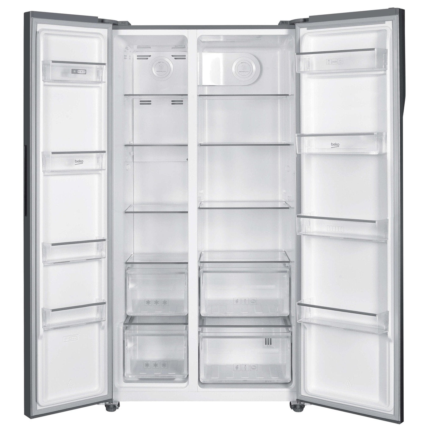 Beko SBS Side-by-Side Beko GNO5323XPN | 532L, NeoFrost, Clasa D, Inox