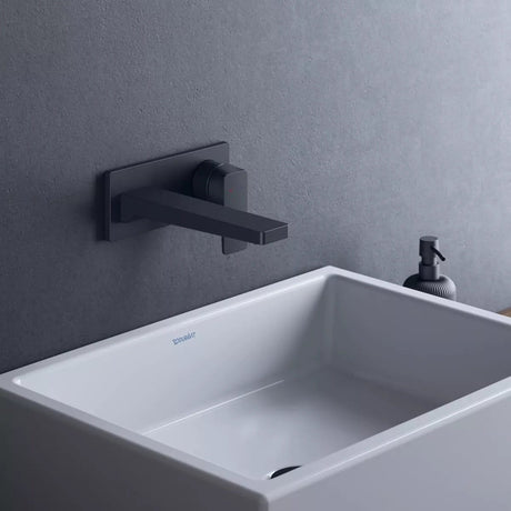 Duravit Baterie lavoar Duravit, Manhattan single lever basin mixer concealed installation, incastrat, montare pe perete, monocomanda, proiectie 189mm, necesita corp instalare GK1900004000, schwarz mat, negru mat