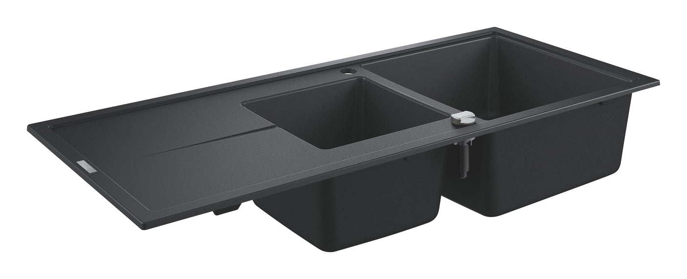 Grohe Chiuveta bucatarie Chiuveta Grohe K400 31643AP0 | 116x50cm, 2 Boluri, Granit Negru
