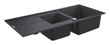 Grohe Chiuveta bucatarie Chiuveta Grohe K400 31643AP0 | 116x50cm, 2 Boluri, Granit Negru
