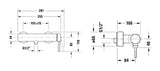 Duravit Baterie dus Duravit,Circle single lever shower mixer exposed installation, monocomanda, aparenta, cartus ceramic, crom