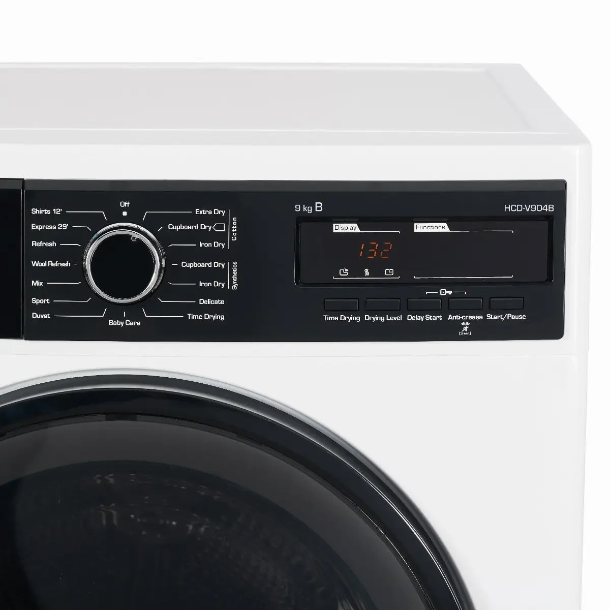 [RESIGILAT] Uscator de rufe Heinner HCD-V904B | 9kg, Condensare, Clasa B, 15 programe, Display LED, 59.6x60.9x84.5cm